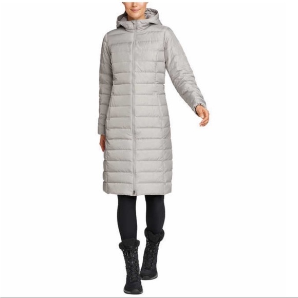 Eddie Bauer Jackets & Blazers - NWT Eddie Bauer Ladies Hooded Down Duffle Coat GRAY - size XL